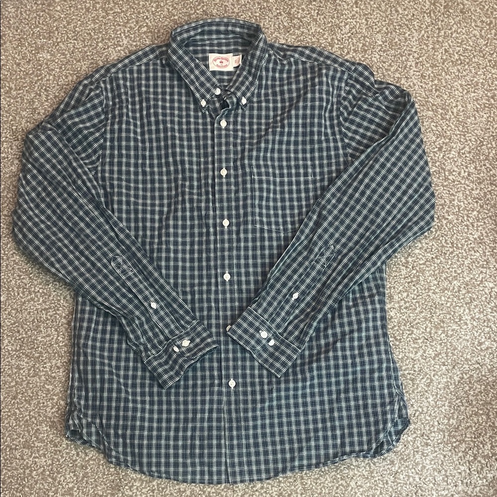 Brooks Brothers Red Fleece Plaid Long Sleeve Button Down Shirt